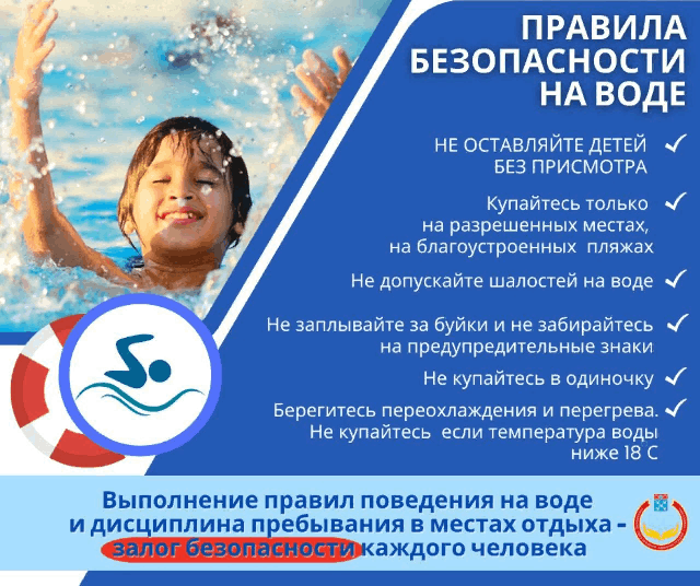 Правила безопасности на воде.